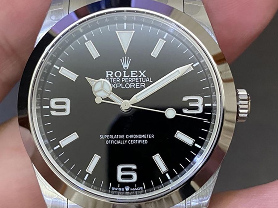 VS Factory Rolex Explorer 40 mm siyah replika saat - VS Saat — 5. fotoğraf