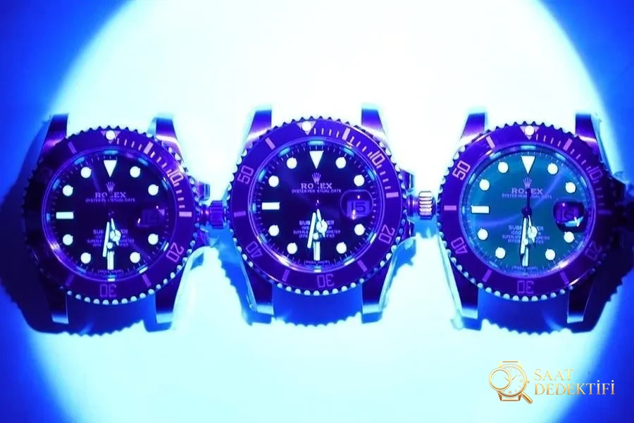 VS Factory Rolex gerçek-replika karşılaştırması: Siyah Submariner lume karşılaştırması ve ayırt etme yöntemleri - Arka Kapak ve Mekanizma Detayı