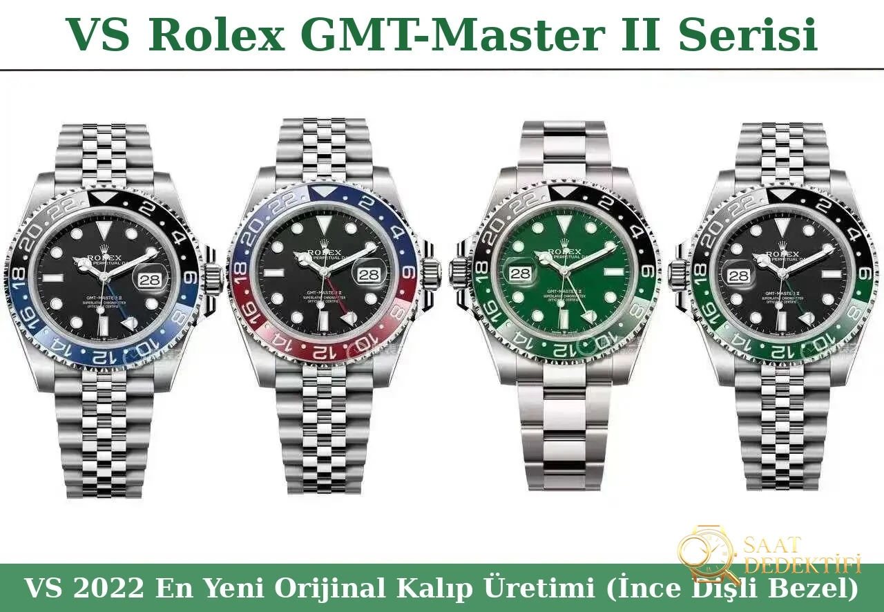 Серия VS Rolex GMT-Master II: модели Batman, Pepsi, зеленый циферблат и безель Sprite, производство оригинальных пресс-форм 2022 года.