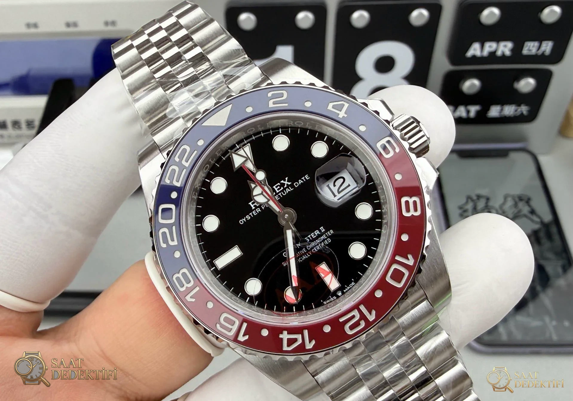 VS Factory Rolex GMT-Master II Pepsi 126710BLRO Dandong 3285 İncelemesi - Makro Laboratuvar ve Detay İncelemesi