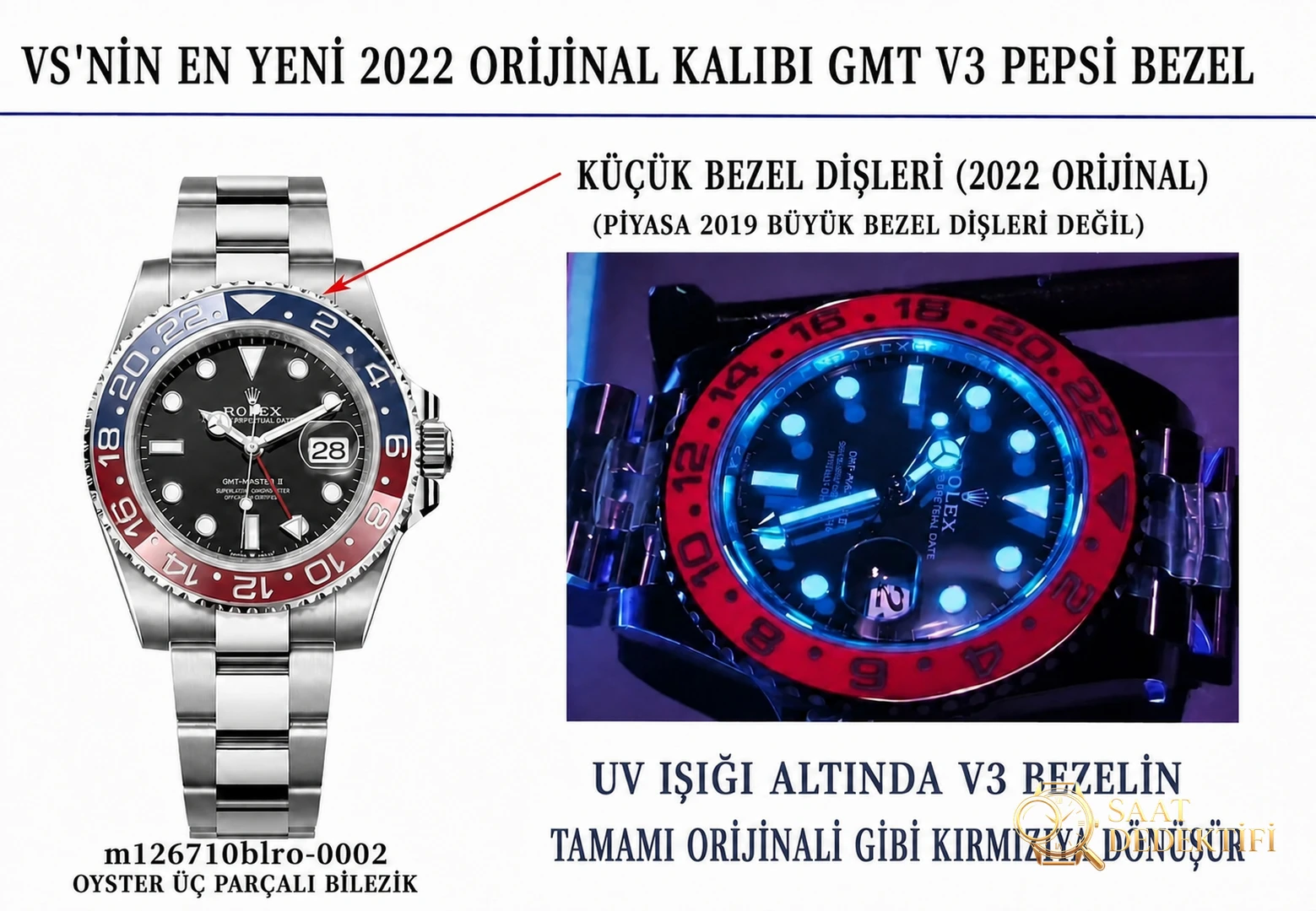 VS Factory Rolex GMT V3 Coke bezel 126710, Dandong 3285 mekanizmayla nasıl olmuş? Almaya değer mi? - Bilezik, Toka ve Klips Mekanizması