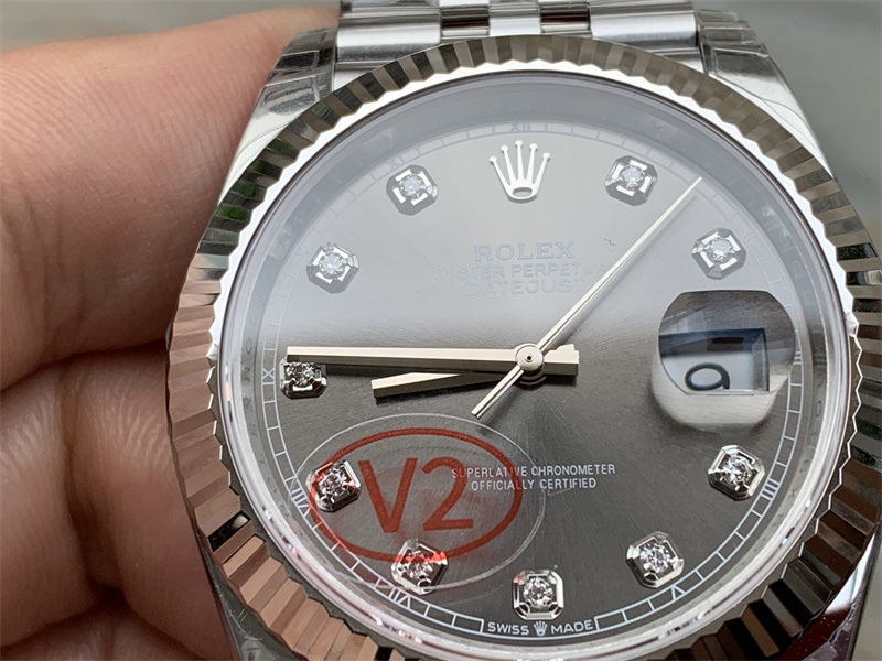VS Factory Rolex gri elmas kadran işaretli Datejust yeni ürün tanıtımı — 2. fotoğraf