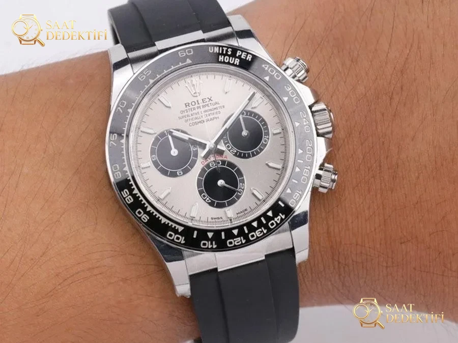 VS Factory Rolex gri kadranlı Daytona 4131 replika saat - VS Daytona - Kasa Profili ve Kurma Kolu İncelemesi