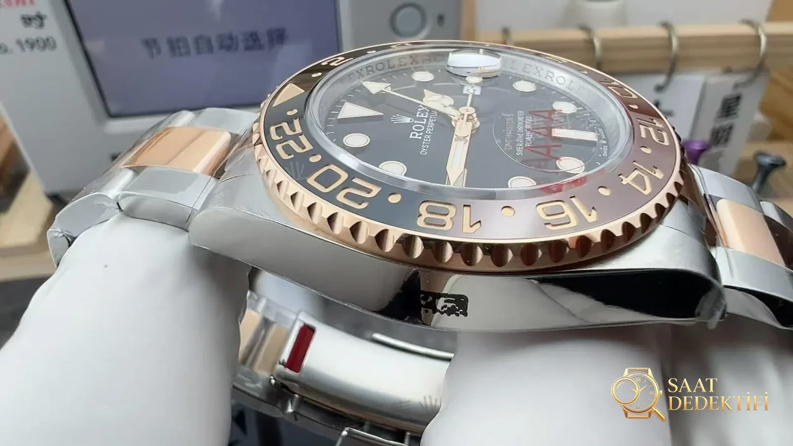 VS Factory Rolex iki renk altın GMT sarsıt bezel/pavurya ağırlık dengeli versiyonun detay işçiliği nasıl? - Bilezik, Toka ve Klips Mekanizması