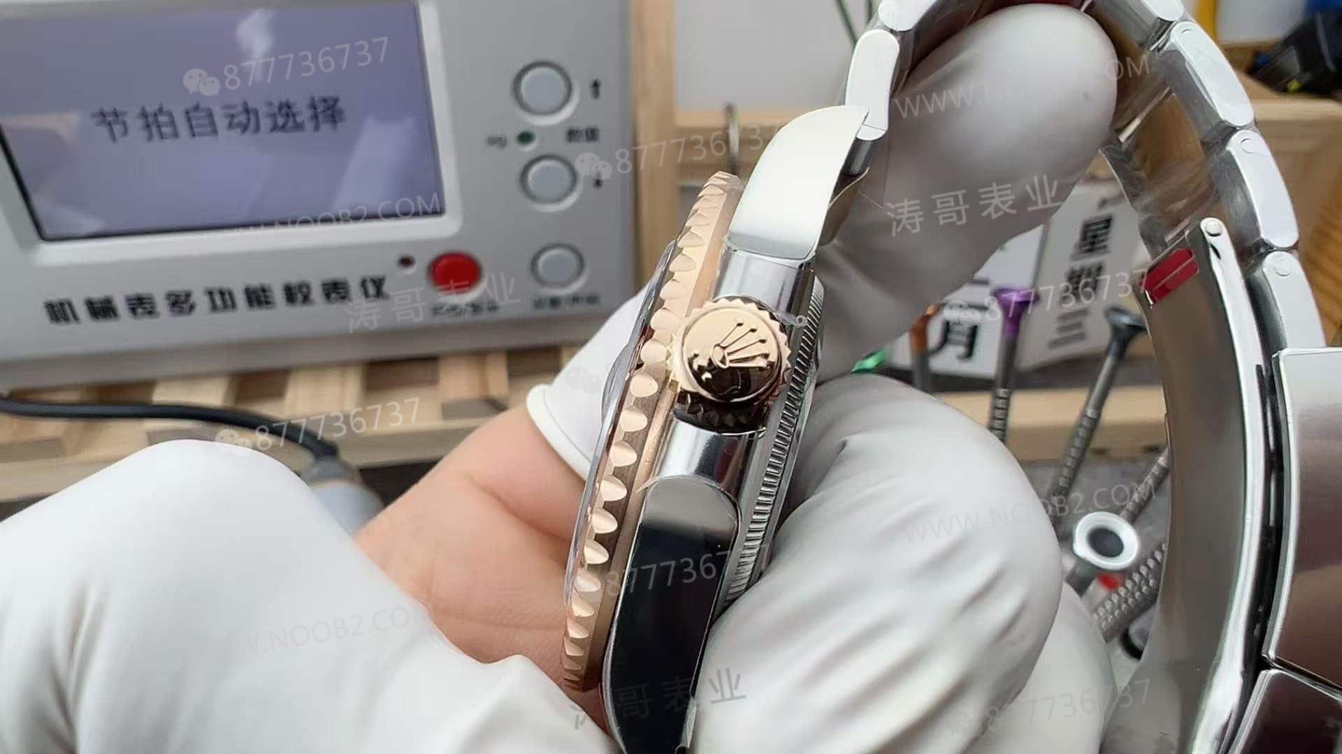 VS Factory Rolex iki renk altın GMT sarsıt bezel/pavurya ağırlık dengeli versiyonun detay işçiliği nasıl? — 6. fotoğraf