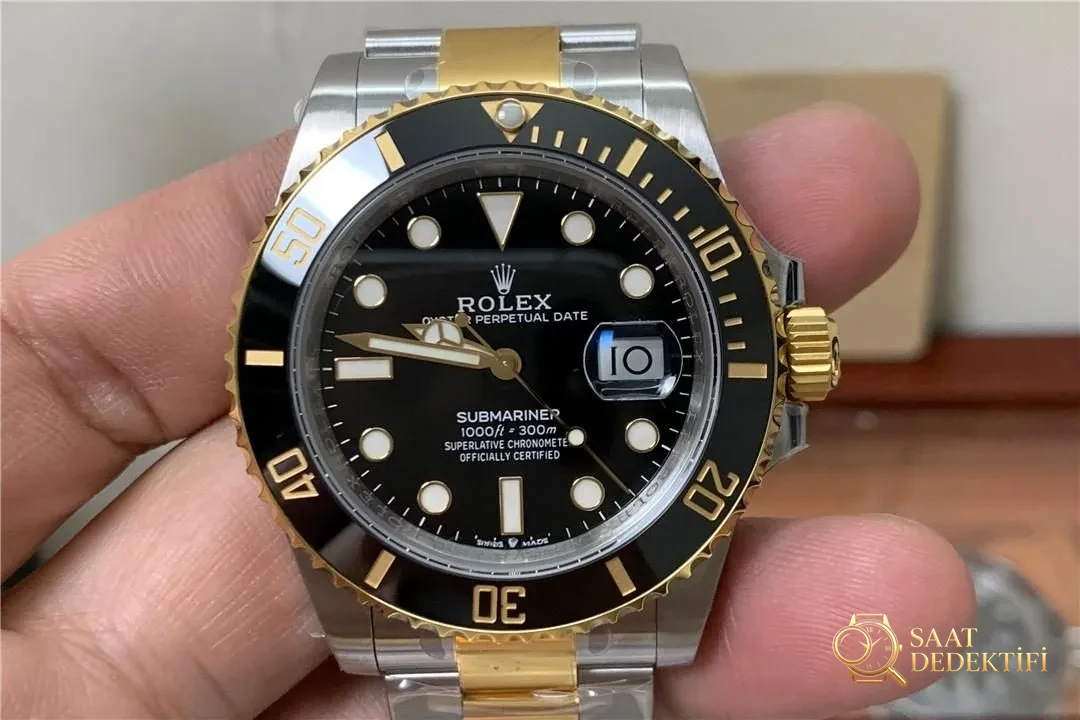 VS Factory Rolex İki Renk Altın ve Tam Altın Submariner İşçiliği İyi mi? - Kadran Detayı ve Bezel İşçiliği
