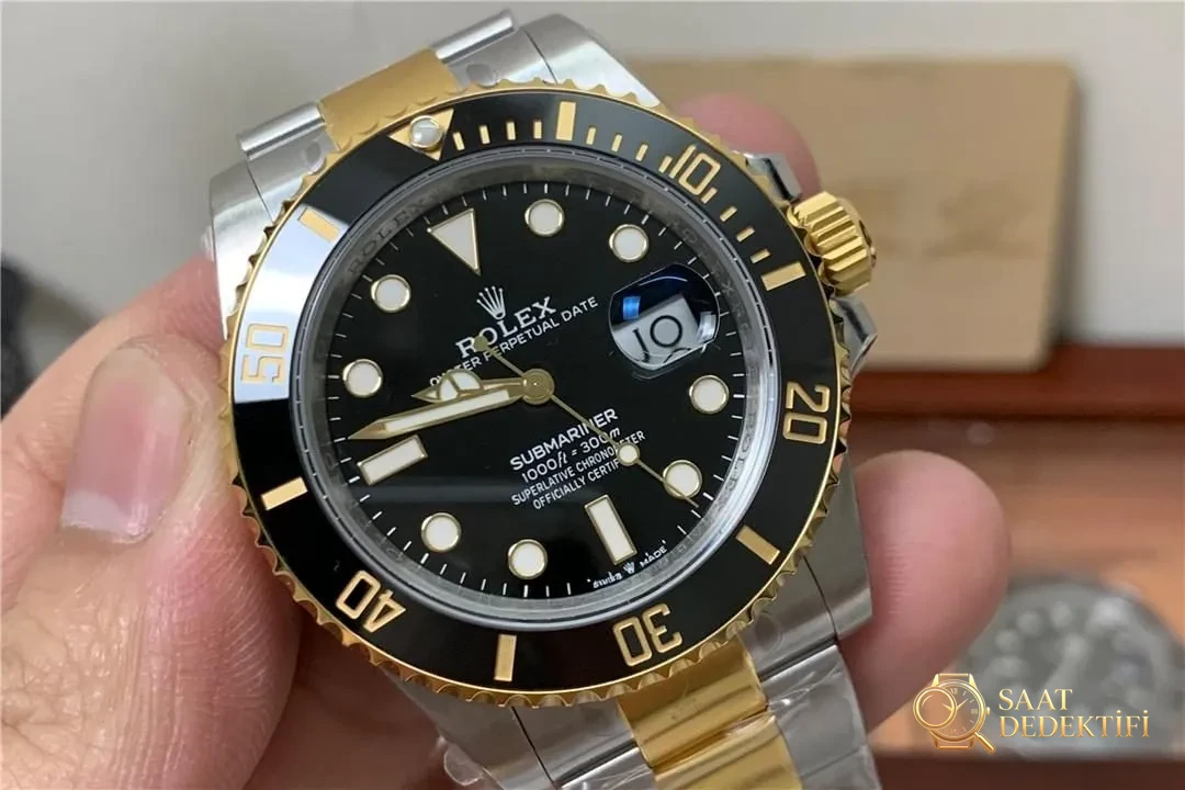 VS Factory Rolex İki Renk Altın ve Tam Altın Submariner İşçiliği İyi mi? - Kasa Profili ve Kurma Kolu İncelemesi