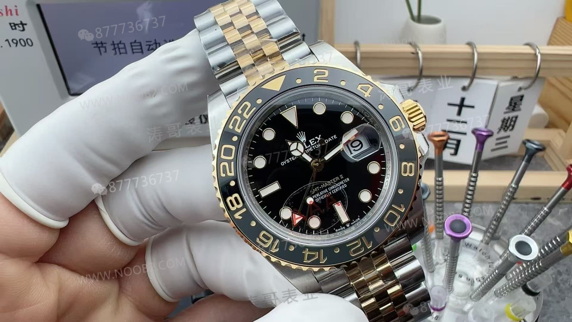 VS Factory Rolex iki tonlu altın, pil kabuğu bezelli, Dandong 3285 mekanizmalı ağırlıklandırılmış versiyon nasıl? — 1. fotoğraf