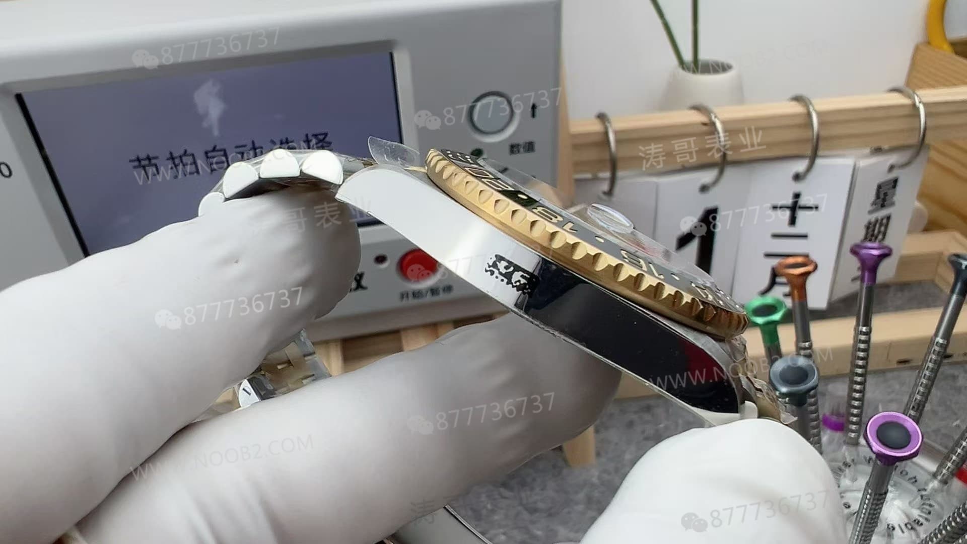VS Factory Rolex iki tonlu altın, pil kabuğu bezelli, Dandong 3285 mekanizmalı ağırlıklandırılmış versiyon nasıl? — 6. fotoğraf