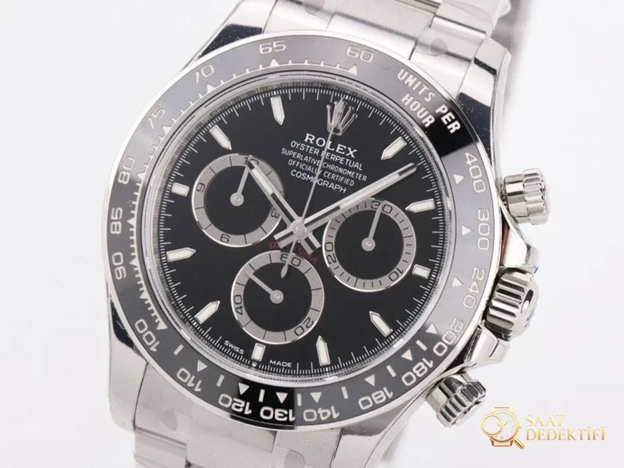 VS Factory Rolex Kara Ayı Daytona 4131 Replika Saat - VS Daytona Saat - Bilezik, Toka ve Klips Mekanizması