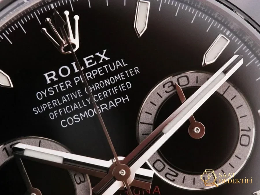 VS Factory Rolex Kara Ayı Daytona 4131 Replika Saat - VS Daytona Saat - Makro Kadran ve İndeks İşçiliği