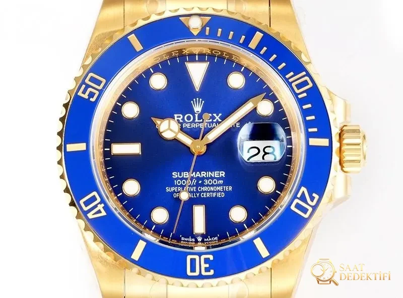 VS Factory Rolex mavi-altın su geçirmez 3235 replika kol saati - VS saat - Bilezik, Toka ve Klips Mekanizması