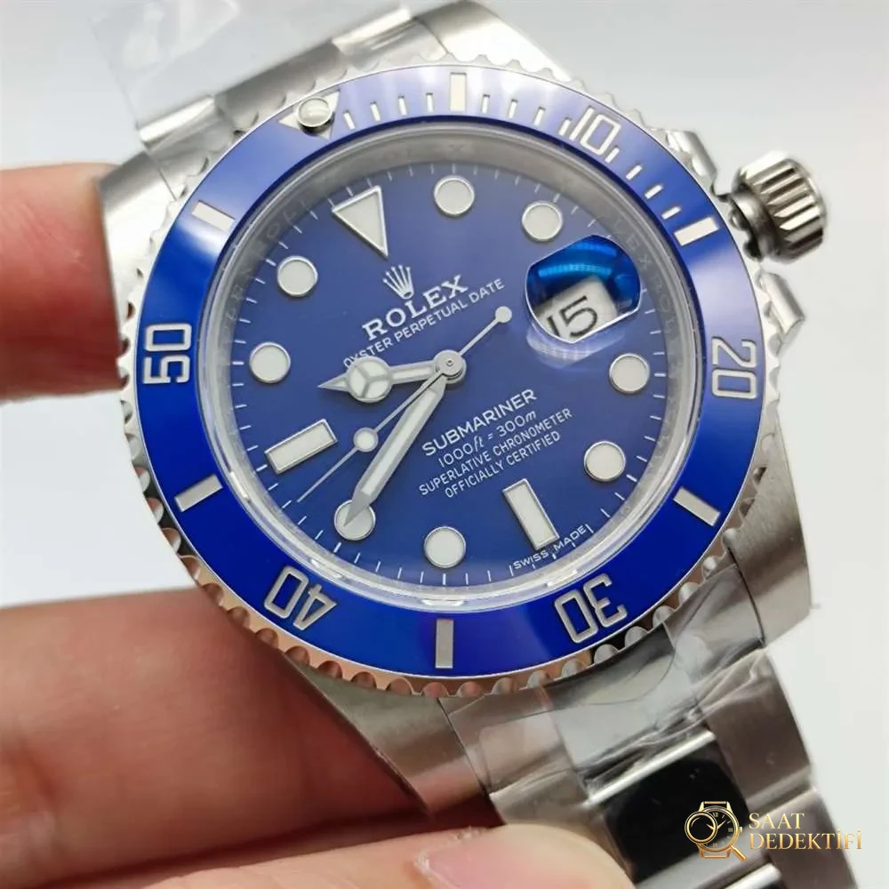 VS Factory Rolex Mavi Su Hayaleti Detaylı Fotoğraflı İncelemesi - Arka Kapak ve Mekanizma Detayı