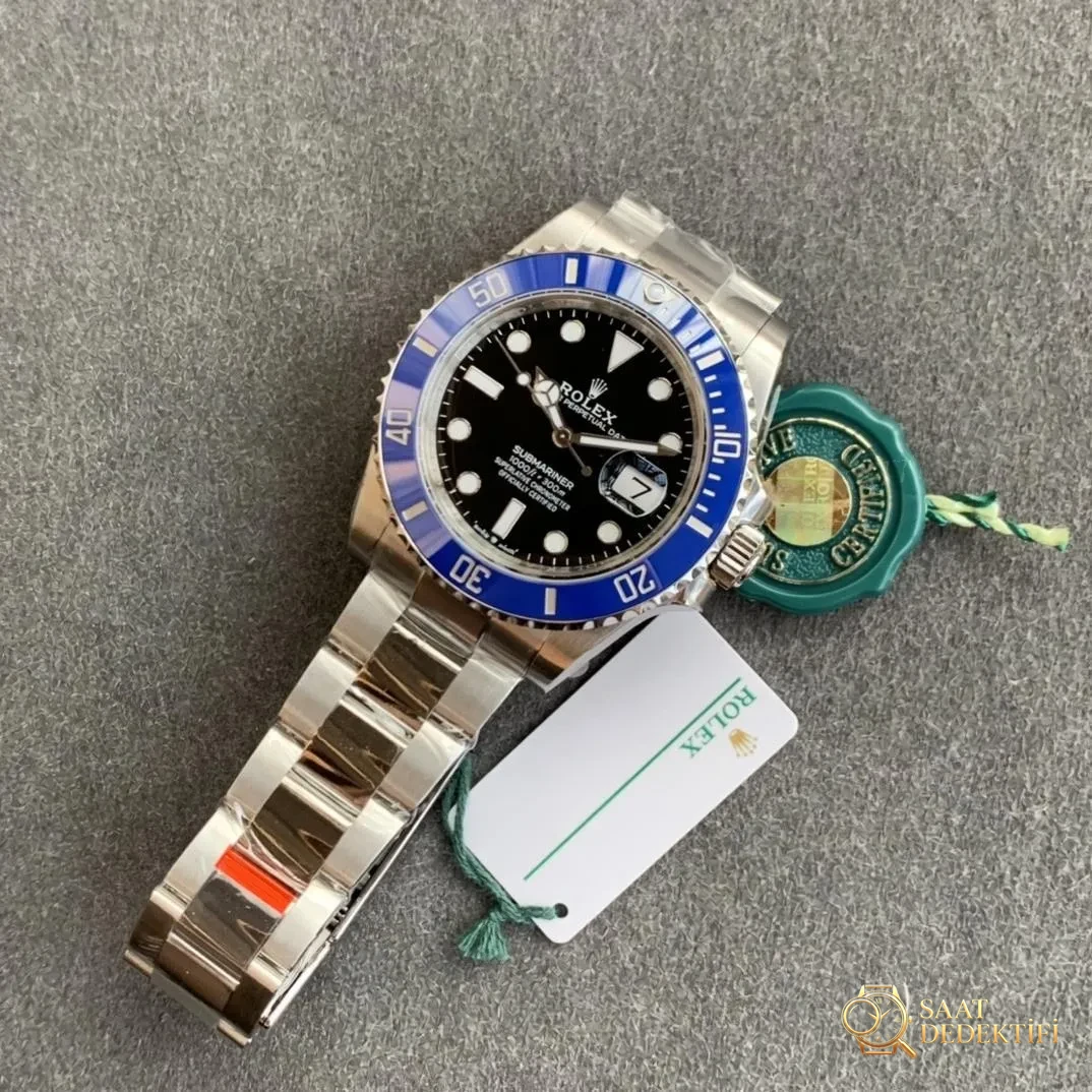 VS Factory Rolex Mavi Submariner 41 mm C Bezel 3235 Mekanizma 126619LB İncelemesi - Kasa Profili ve Kurma Kolu İncelemesi