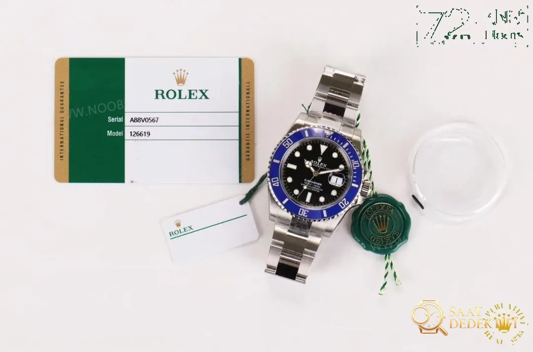 VS Factory Rolex Mavi Submariner 41 mm C Bezel 3235 Mekanizma 126619LB İncelemesi - Arka Kapak ve Mekanizma Detayı