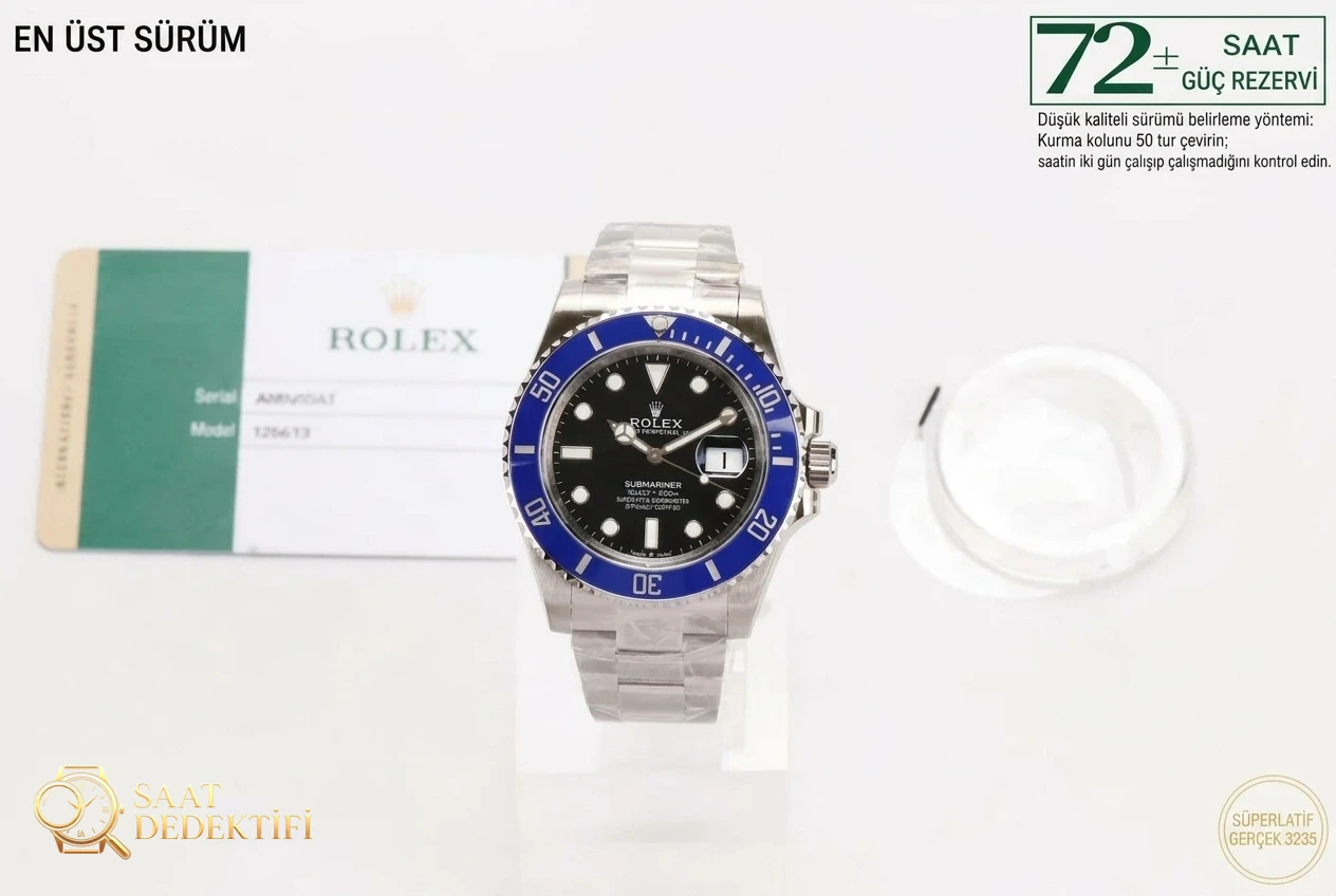 VS Factory Rolex Mavi Submariner 41 mm C Bezel 3235 Mekanizma 126619LB İncelemesi - Bilezik, Toka ve Klips Mekanizması