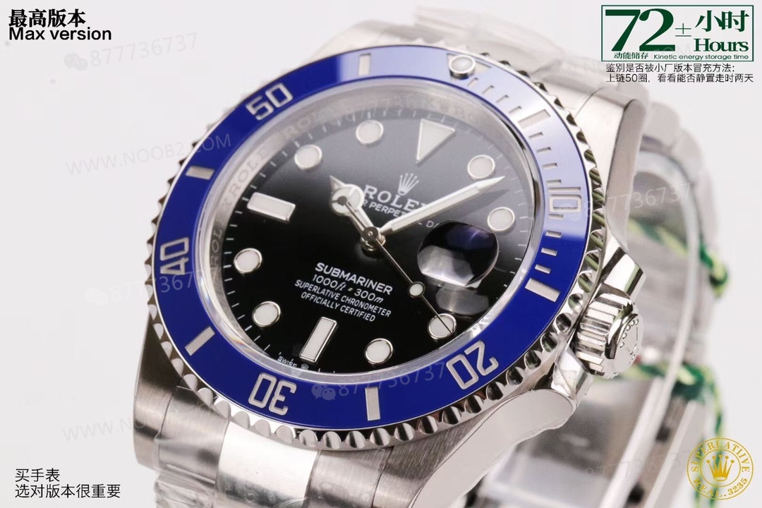 VS Factory Rolex Mavi Submariner 41 mm C Bezel 3235 Mekanizma 126619LB İncelemesi — 6. fotoğraf