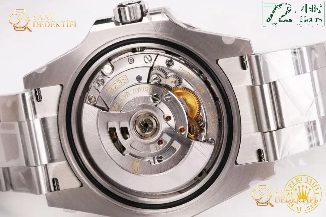 VS Factory Rolex Mavi Submariner 41 mm C Bezel 3235 Mekanizma 126619LB İncelemesi - Mekanizma Zemberek ve Balans Detayı