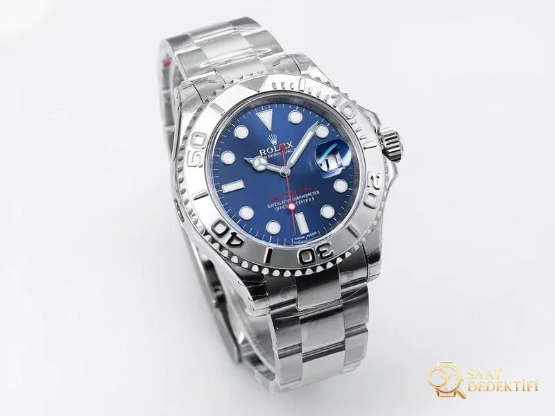 VS Factory Rolex mavi Yacht-Master 116622-78760 replika kol saati - VS saat - Kasa Profili ve Kurma Kolu İncelemesi