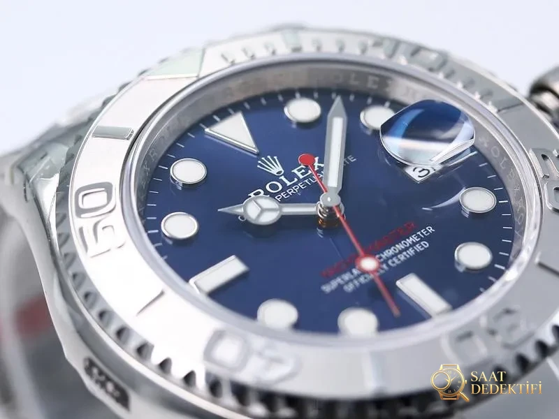 VS Factory Rolex mavi Yacht-Master 116622-78760 replika kol saati - VS saat - Arka Kapak ve Mekanizma Detayı