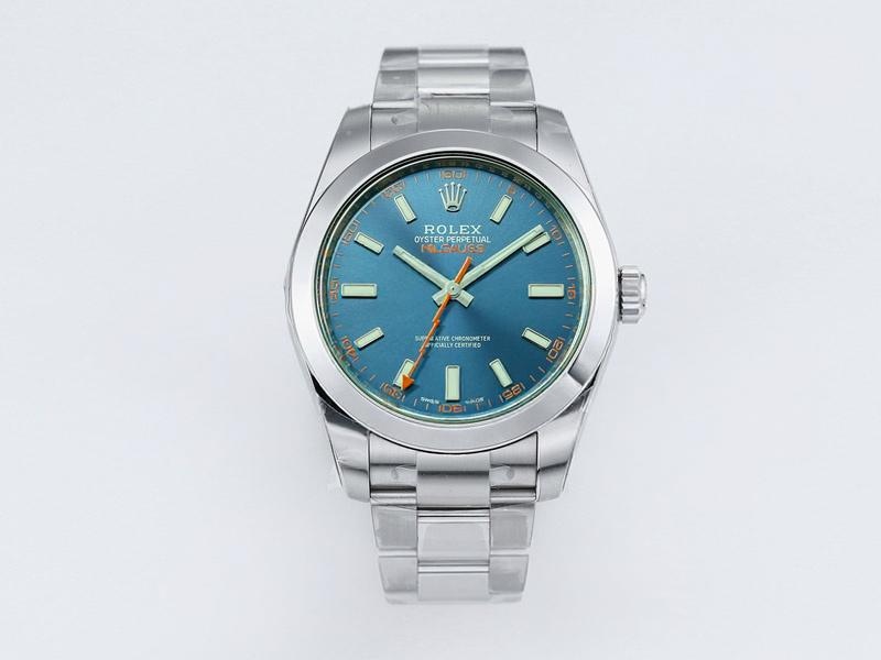 VS Factory Rolex Milgauss Serisi Şimşek Yeşili Camlı Mavi Kadranlı Replika Saat - VS Watch — 1. fotoğraf