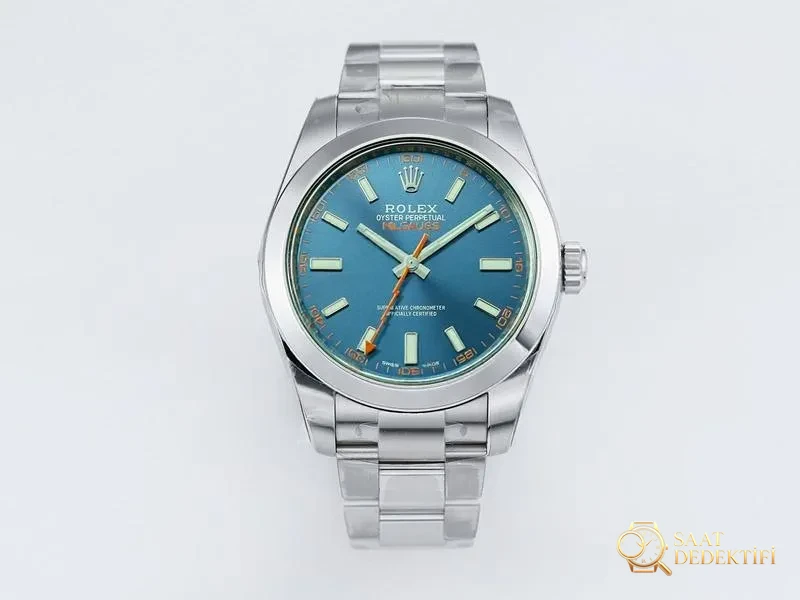 Vs Factory Rolex Milgauss Serisi Simsek Yesili Camli Mavi Kadranli Repl... - Ön Görünüm ve Kasa Tasarımı