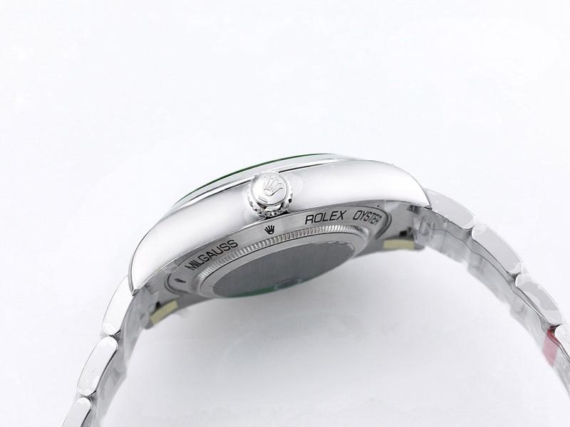VS Factory Rolex Milgauss Serisi Şimşek Yeşili Camlı Mavi Kadranlı Replika Saat - VS Watch — 5. fotoğraf