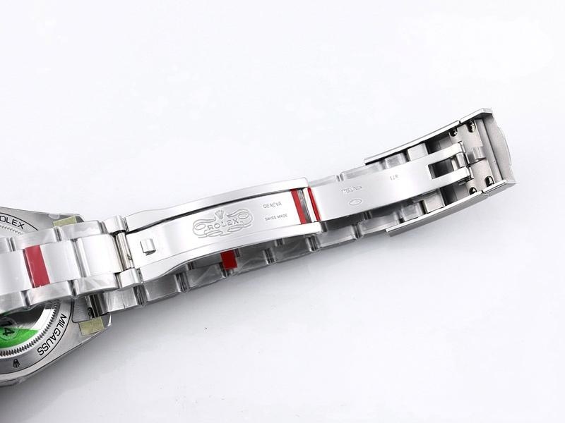 VS Factory Rolex Milgauss Serisi Şimşek Yeşili Camlı Mavi Kadranlı Replika Saat - VS Watch — 9. fotoğraf