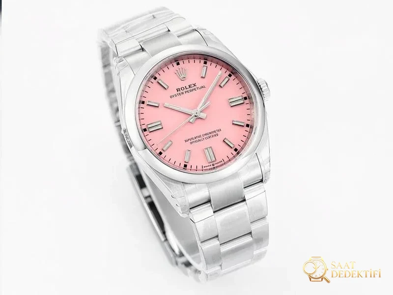 VS Factory Rolex Oyster Perpetual 36 Replik-Armbanduhr mit rosa Zifferblatt – VS-Uhr – Gehäuseprofil und Kronenbewertung