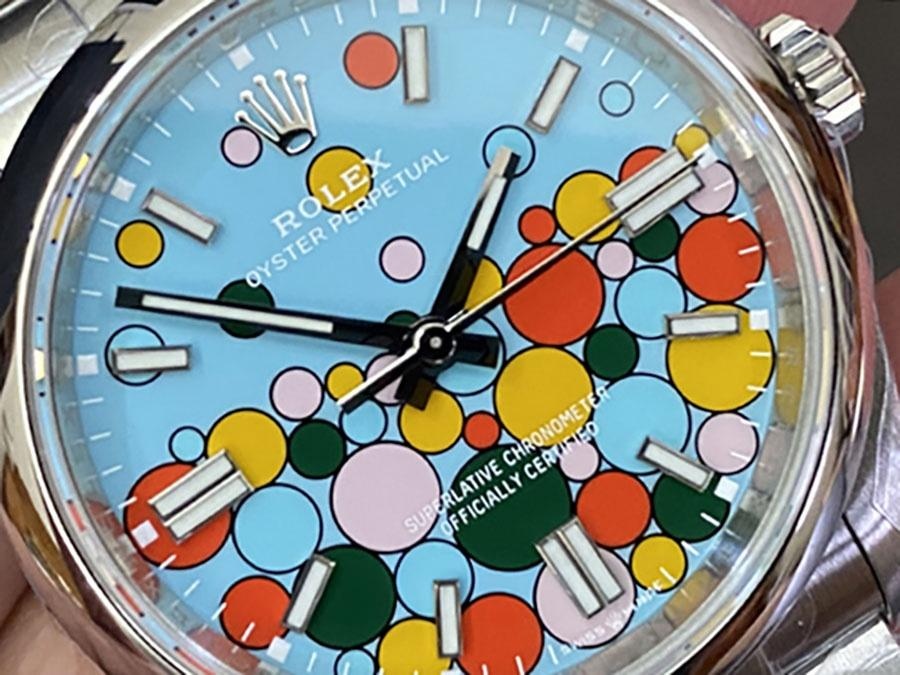 VS Factory Rolex Oyster Perpetual 36 Tiffany Blue kadran replika kol saati - VS saat — 2. fotoğraf