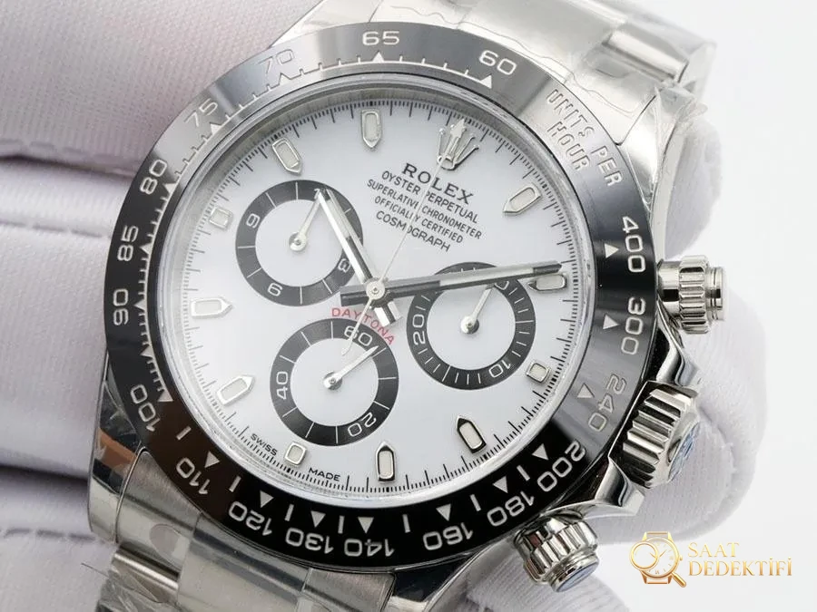 VS Factory Rolex Panda Daytona 4130 Replika Kol Saati - VS Daytona Karşılaştırması - Makro Kadran ve İndeks İşçiliği
