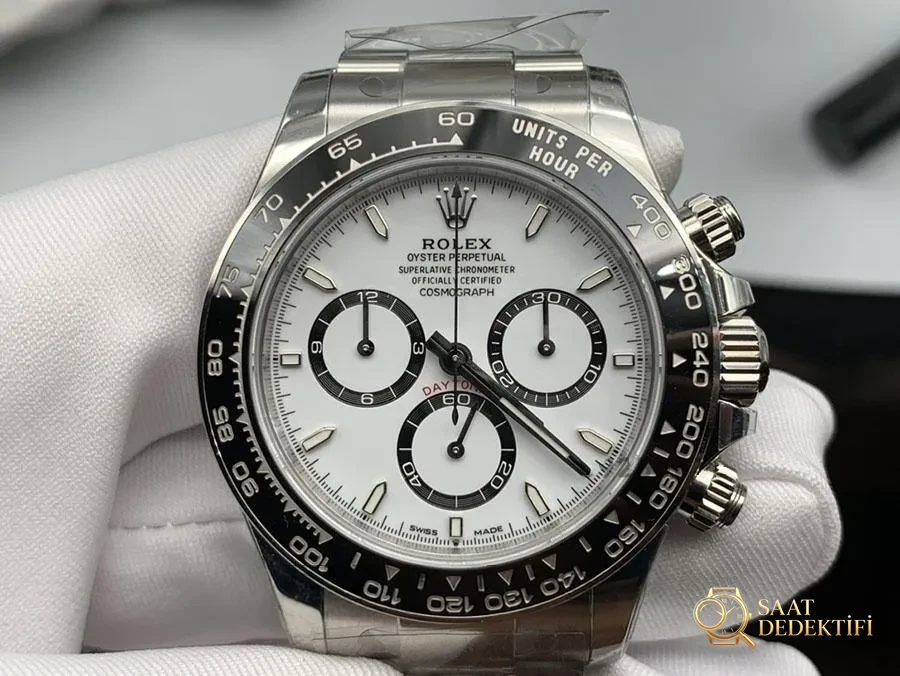 VS Factory Rolex Panda Daytona 4131 Replika Saat - Daytona Karşılaştırması - Kadran Detayı ve Bezel İşçiliği