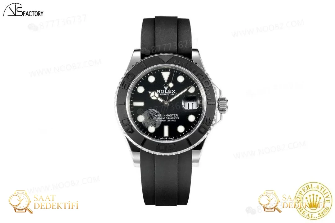 VS Factory Rolex Platin Yacht-Master 3235 Mekanizma 42 mm 226659 Yeni Saat İncelemesi - Makro Kadran ve İndeks İşçiliği