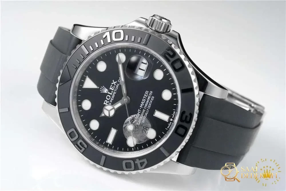 VS Factory Rolex platin Yacht-Master 42 mm «3135 mekanizma» saat işçilik incelemesi - Kadran Detayı ve Bezel İşçiliği
