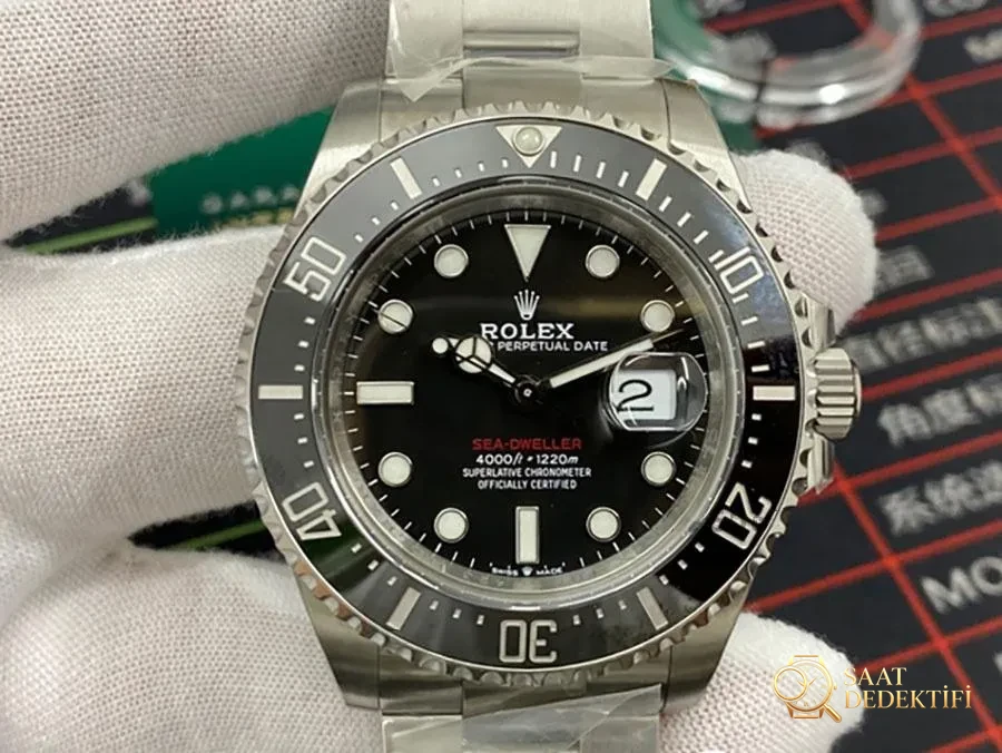 VS Factory Rolex Sea-Dweller Single Red Ghost King Replika Saat - VS Saat - Klips Kilidi ve Lazer Damgalar