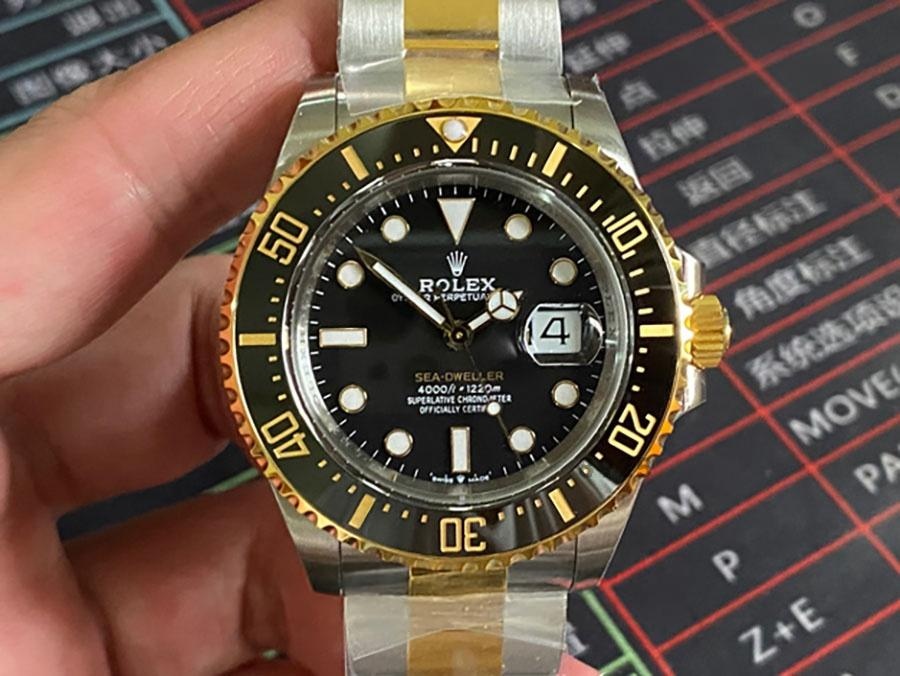 VS Factory Rolex Sea-Dweller two-tone tek kırmızı "Rüya" replika saat - VS Saat — 1. fotoğraf