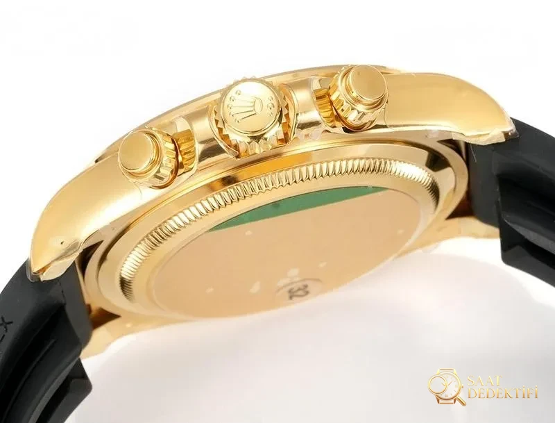 VS Factory Rolex Siyah-Altın Daytona 4131 Replika Saat - Makro Kadran ve İndeks İşçiliği