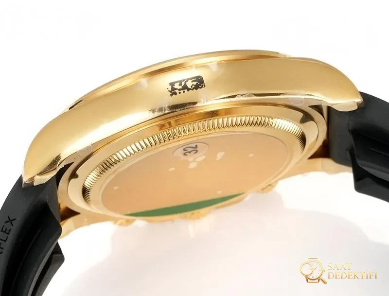 VS Factory Rolex Siyah-Altın Daytona 4131 Replika Saat - Klips Kilidi ve Lazer Damgalar