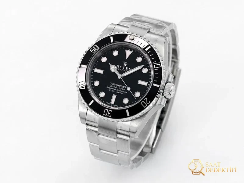 VS Factory Rolex Siyah Submariner tarihsiz 3135 replika kol saati - VS saat - Kadran Detayı ve Bezel İşçiliği