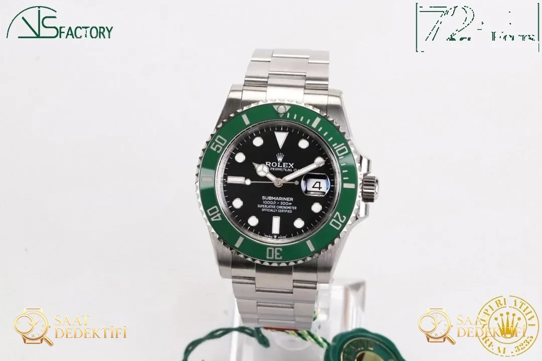 2020VS Factory 41 mm Rolex Yeşil Su Hayaleti 3235 Mekanizmalı Submariner 126610lv İncelemesi - Bilekte Duruş ve Kasa Orantısı