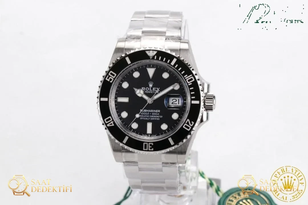 2020VS Factory 41 mm Rolex Yeşil Su Hayaleti 3235 Mekanizmalı Submariner 126610lv İncelemesi - Fosfor ve Super-LumiNova Gece Görünümü