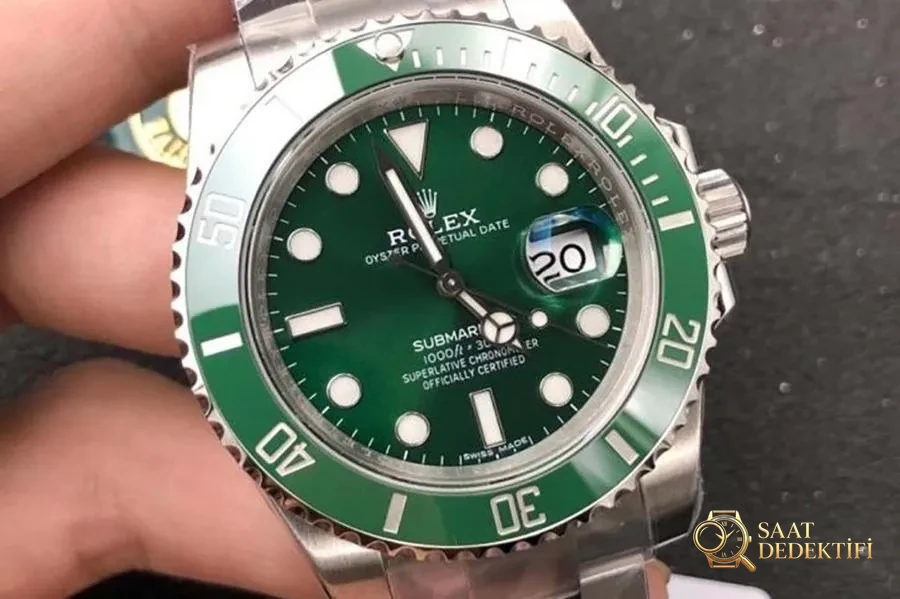 VS Factory Rolex Submariner serisi yeşil su hayaleti saati güvenilir mi - Kadran Detayı ve Bezel İşçiliği
