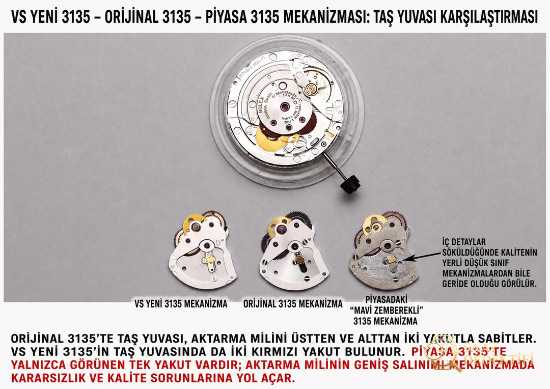 VS Factory Rolex su hayaletinin yepyeni 3135 mekanizmasını derinlemesine inceliyoruz: okuduktan sonra saatleri daha iyi tanıyacaksınız - Fosfor ve Super-LumiNova Gece Görünümü