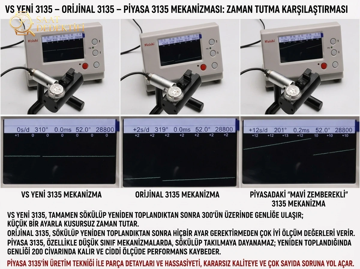 VS Factory Rolex su hayaletinin yepyeni 3135 mekanizmasını derinlemesine inceliyoruz: okuduktan sonra saatleri daha iyi tanıyacaksınız - Tepe Koruması ve Ayar Fonksiyonu