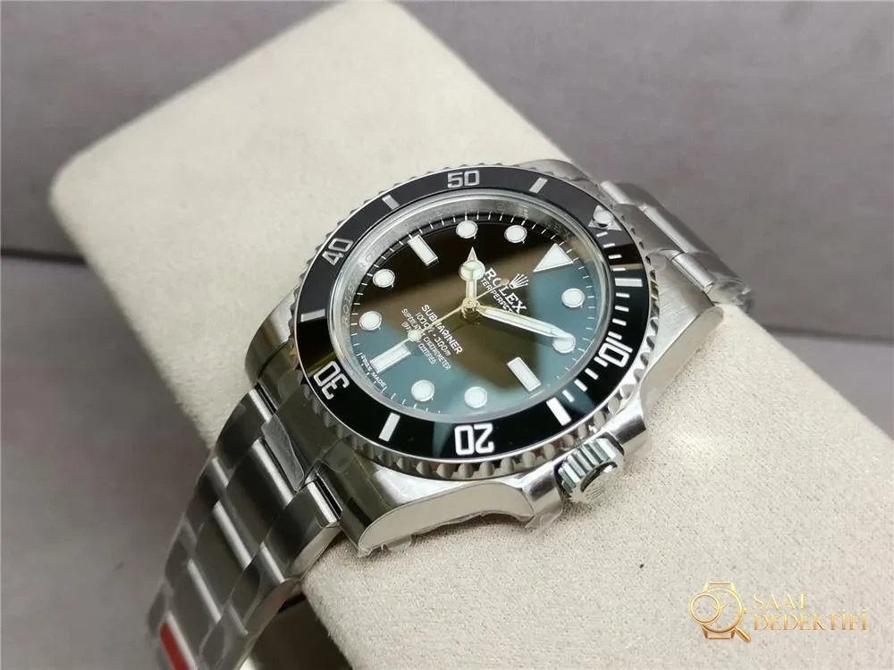 VS Factory Rolex tarihsiz siyah su hayaleti, 3130 mekanizmasının işçiliği iyi mi? - Kadran Detayı ve Bezel İşçiliği
