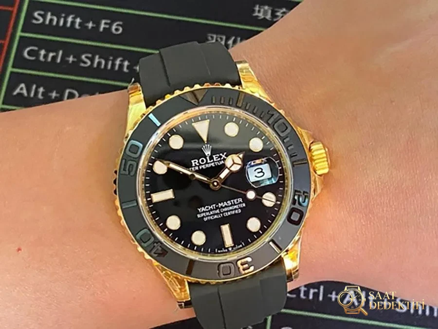 VS Factory Rolex Yacht-Master 226658-0001 Replika Saat - VS Saat - Kadran Detayı ve Bezel İşçiliği