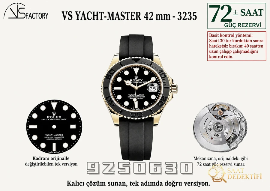 VS Factory Rolex Yacht-Master 226658-0001 Replika Saat - VS Saat - Genel Açı ve Estetik Duruş