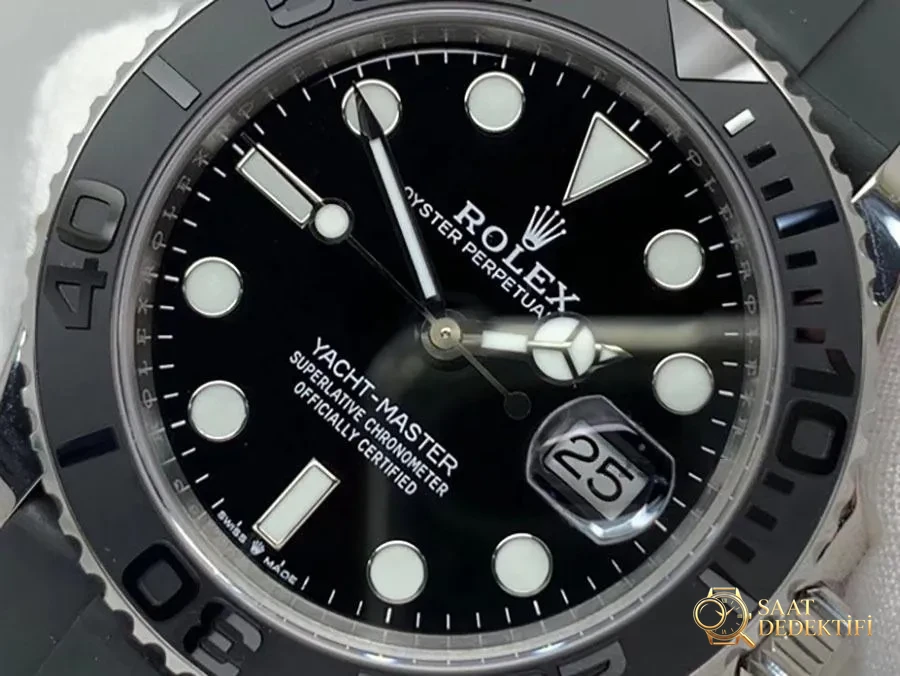 VS Factory Rolex Yacht-Master 226659-0002 Replika Kol Saati - VS Saat - Kadran Detayı ve Bezel İşçiliği