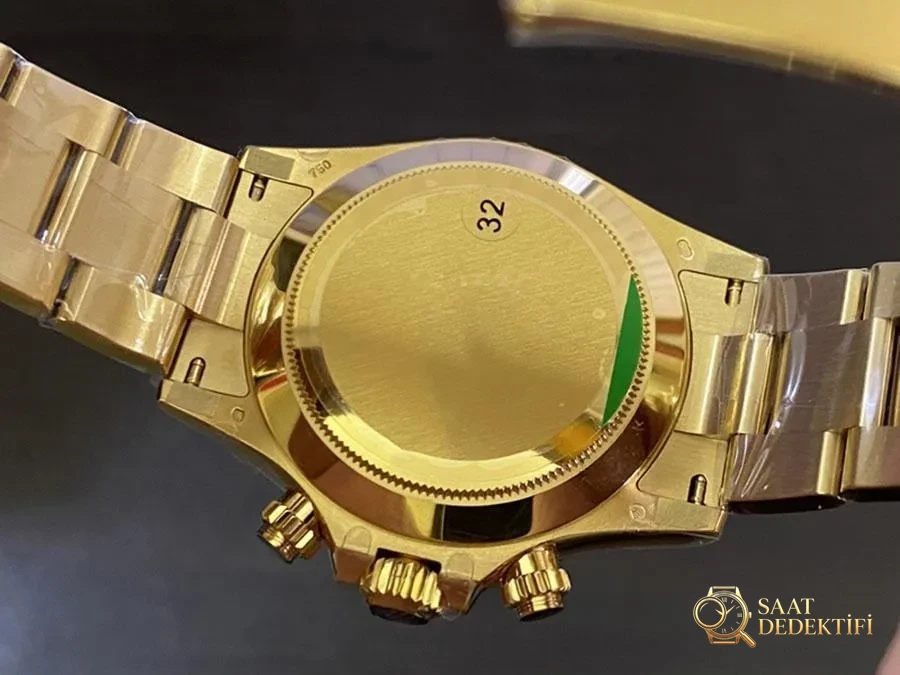 VS Factory Rolex Yeşil-Altın 4130 Replika Kol Saati - VS Daytona Saati - Makro Kadran ve İndeks İşçiliği