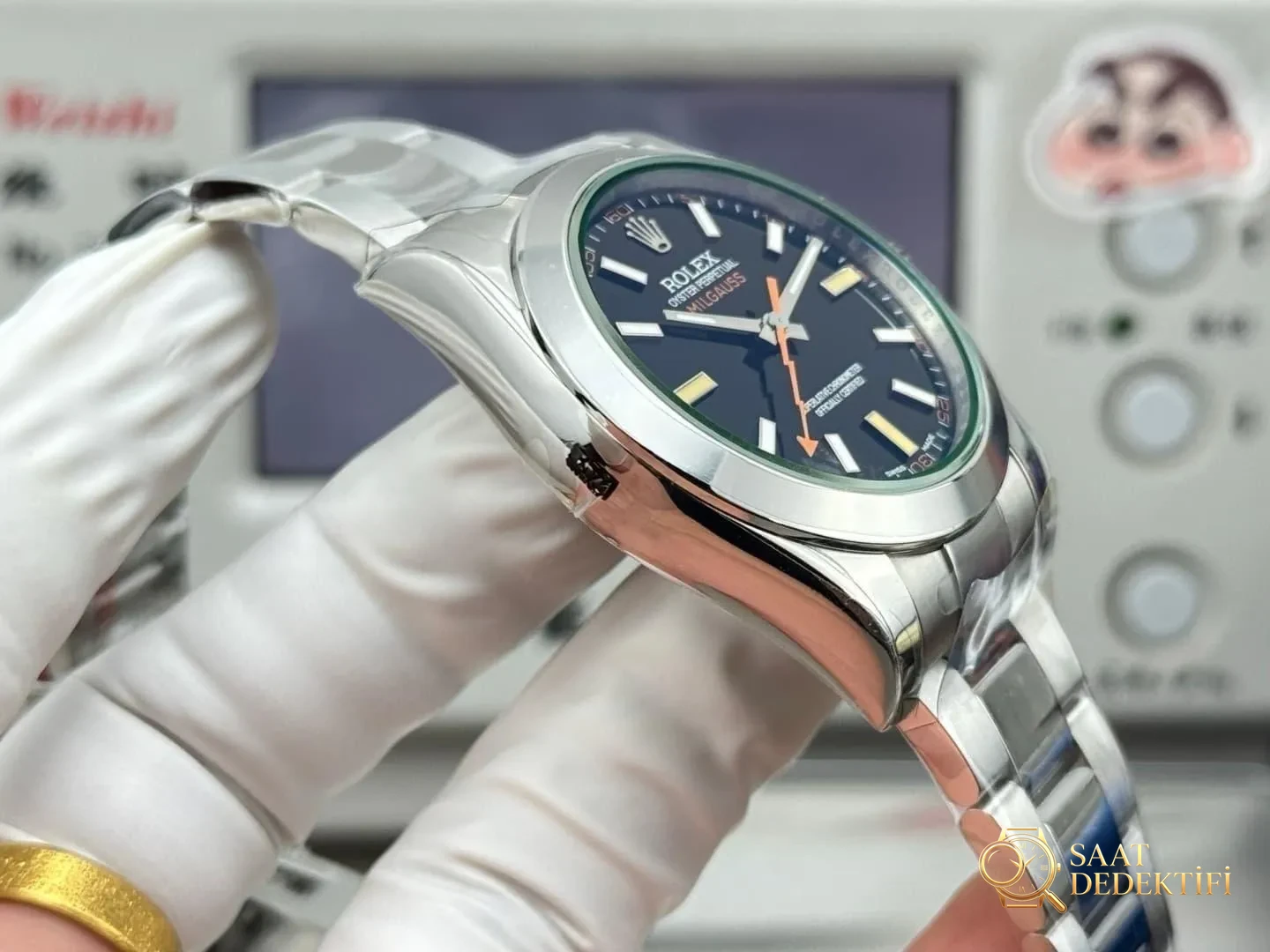VS Factory Rolex yeşil camlı siyah kadranlı Dandong 3131 tek kademeli mekanizma işçiliği nasıl? - Makro Kadran ve İndeks İşçiliği